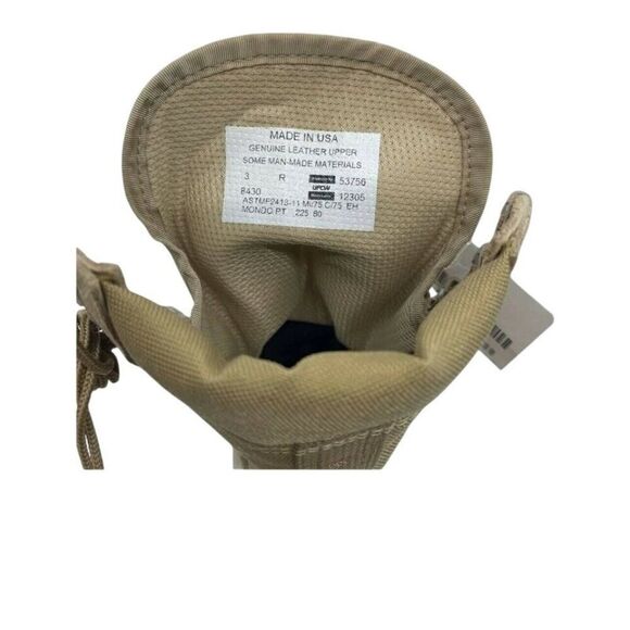 Thorogood Mens Combat Military Boots Desert Tan Leather Lace Up 3 Regular New - Picture 8 of 10